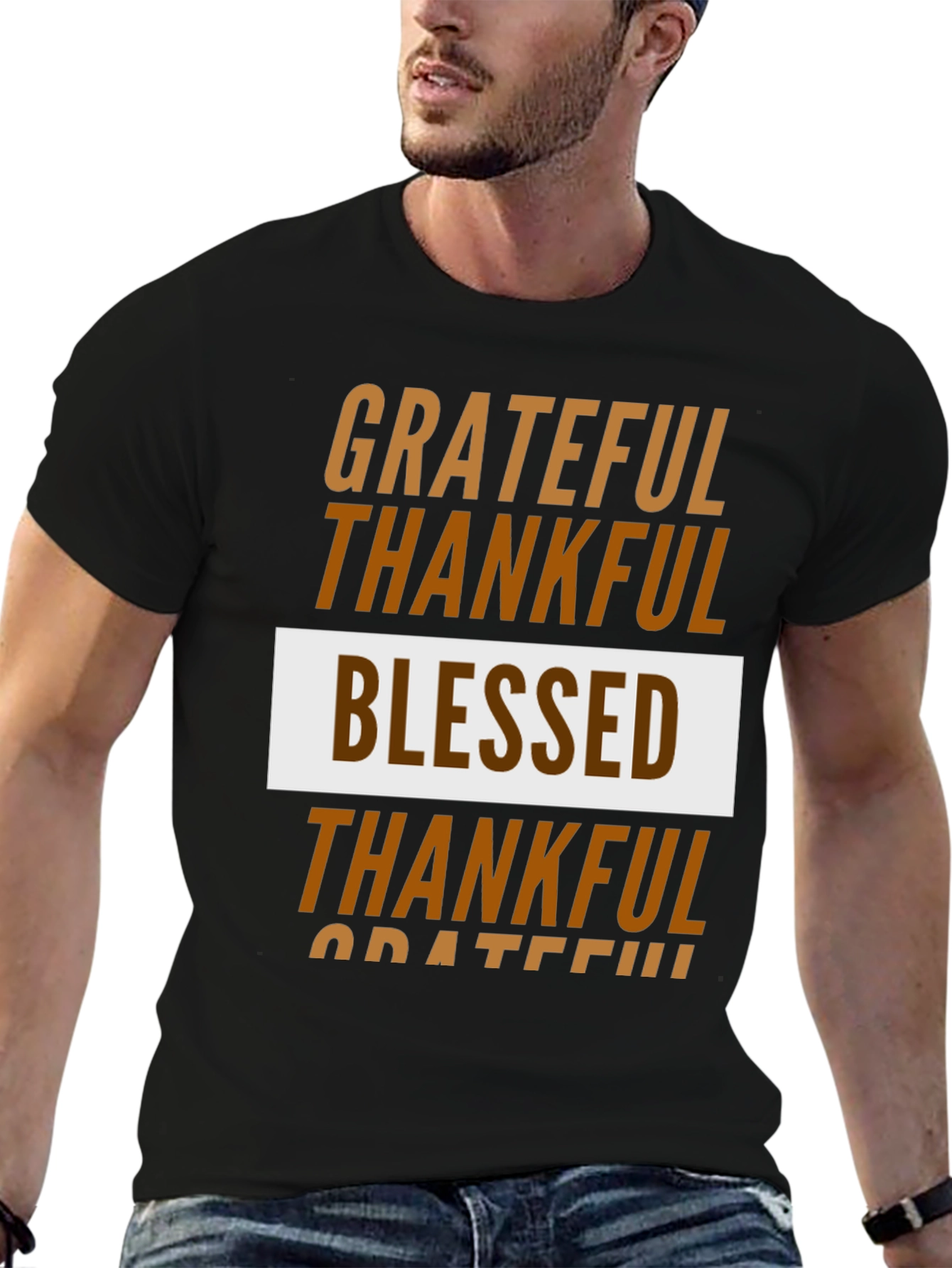 Grateful Thankful Blessed Graphic Tee