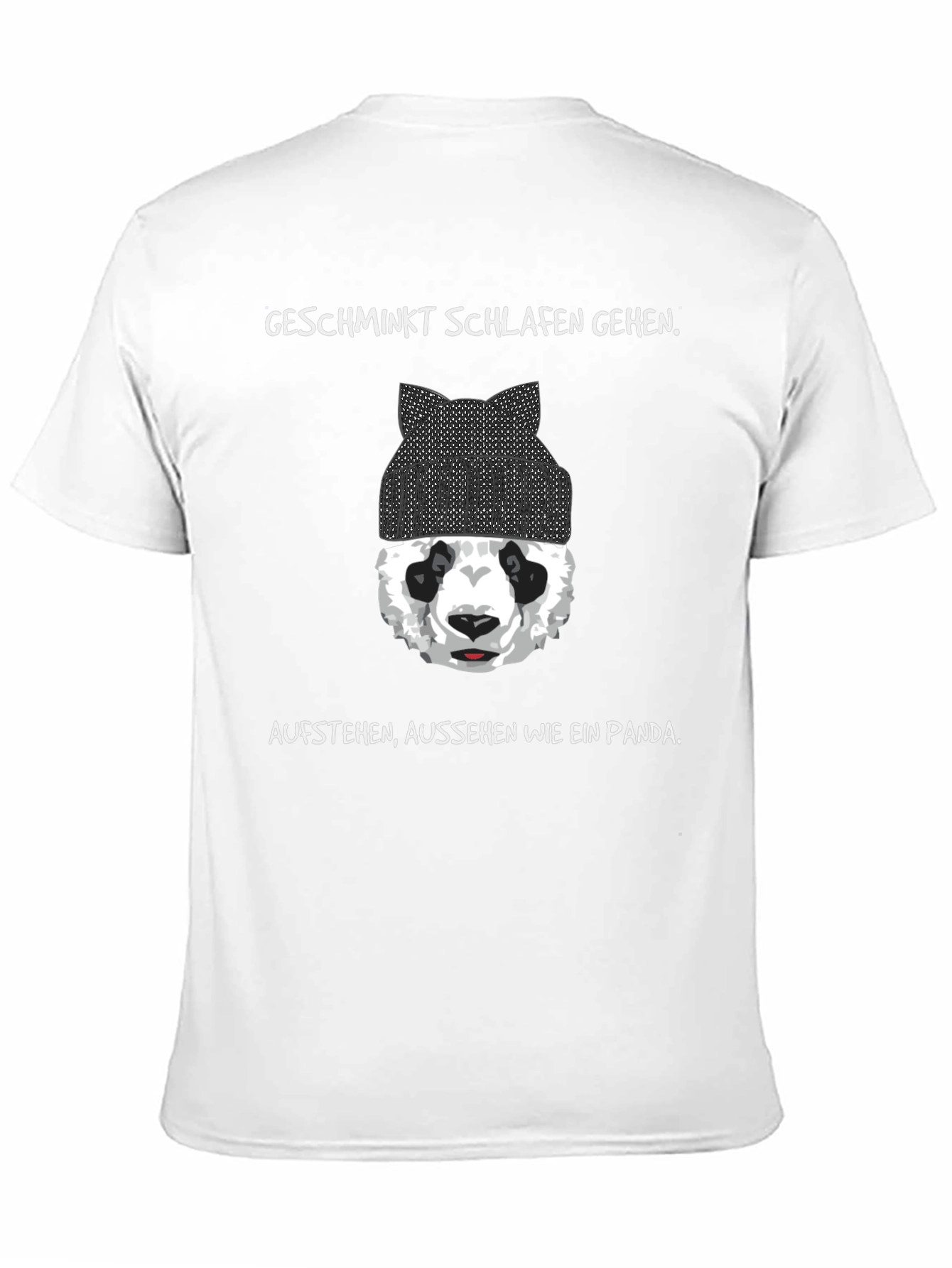 Panda T-Shirt: Geschminkt Schlafen Gehen
