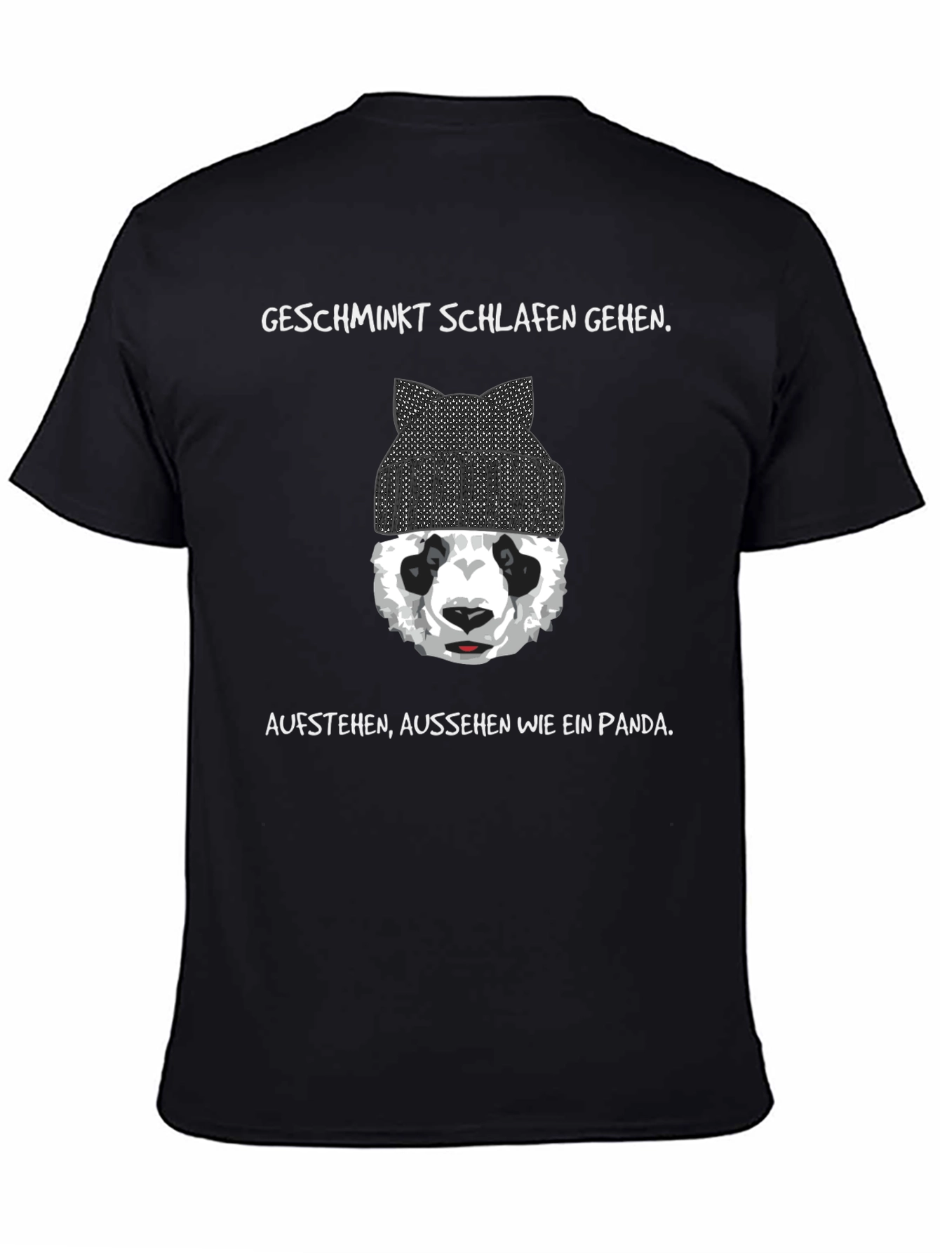 Panda T-Shirt: Geschminkt Schlafen Gehen