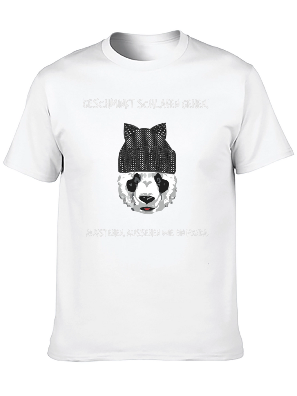 Panda T-Shirt: Geschminkt Schlafen Gehen