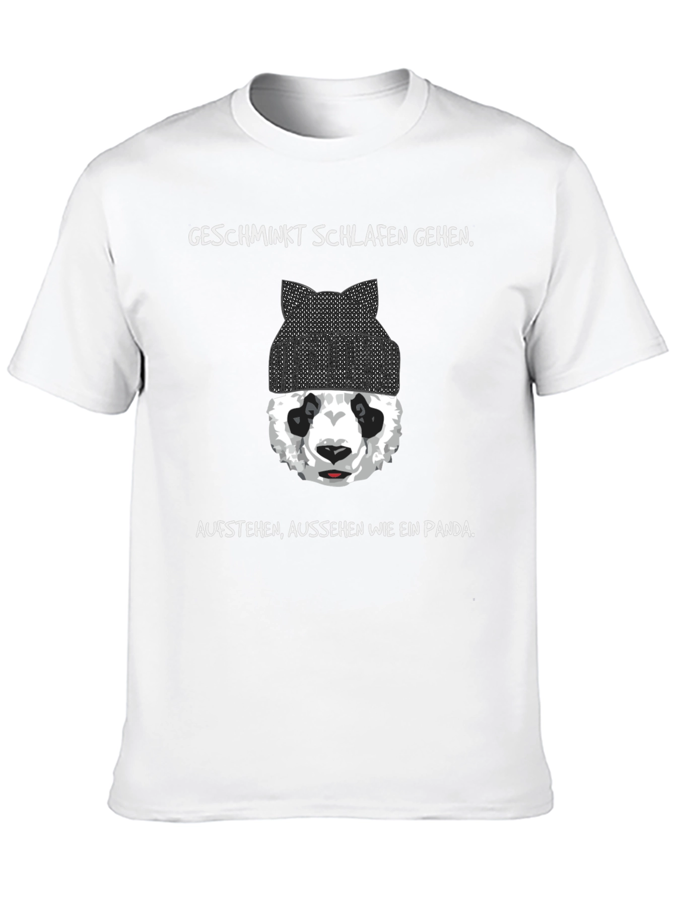 Panda T-Shirt: Geschminkt Schlafen Gehen