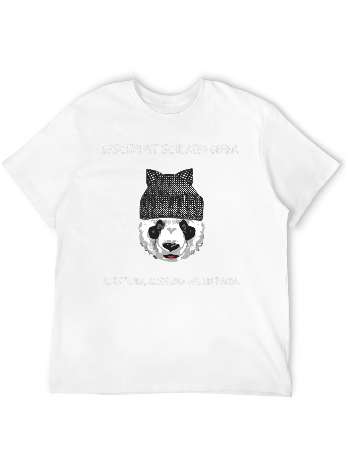 Panda T-Shirt: Geschminkt Schlafen Gehen