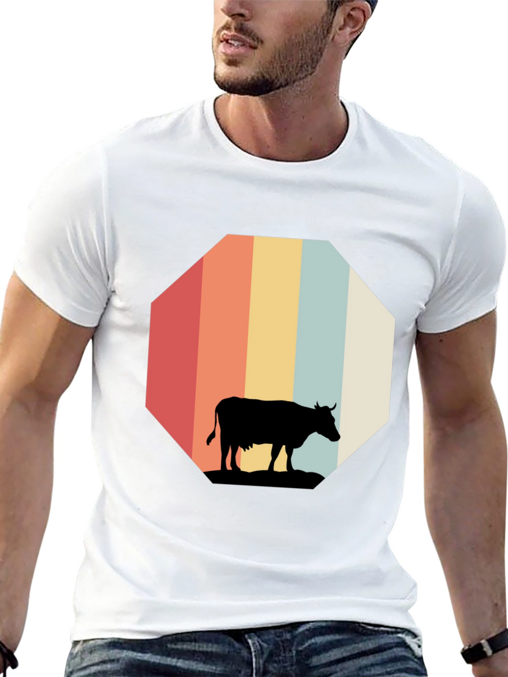 Retro Cow Graphic Tee
