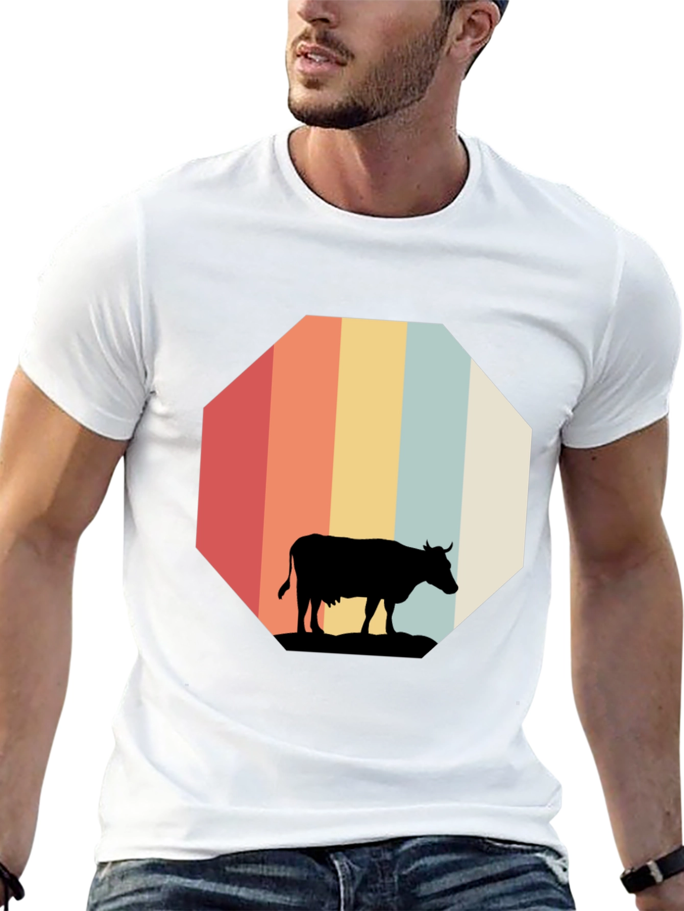 Retro Cow Graphic Tee