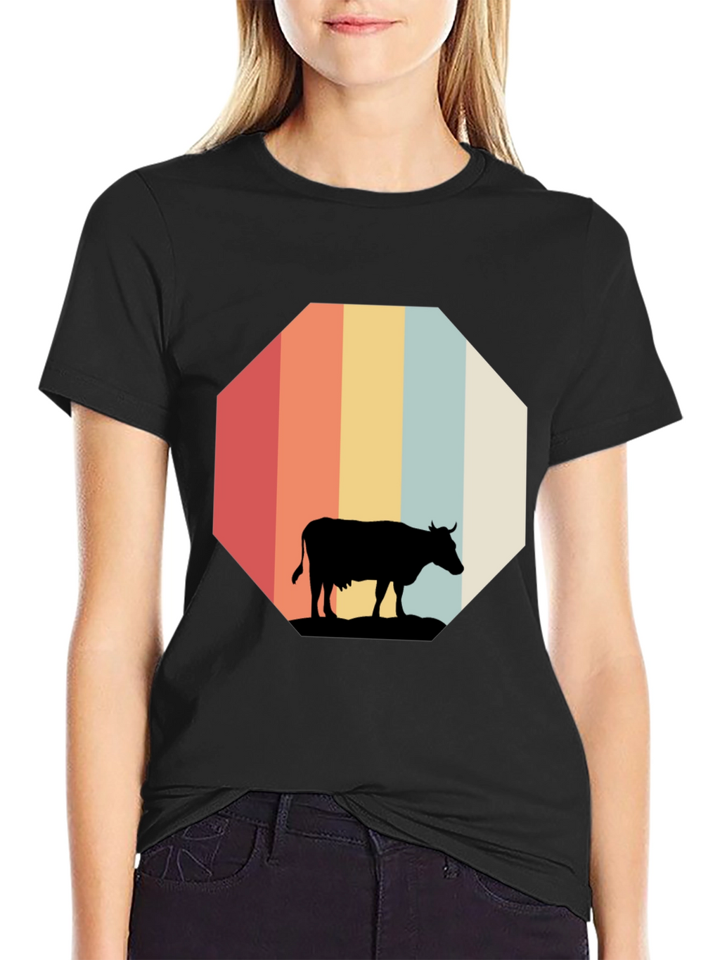 Retro Cow Graphic Tee