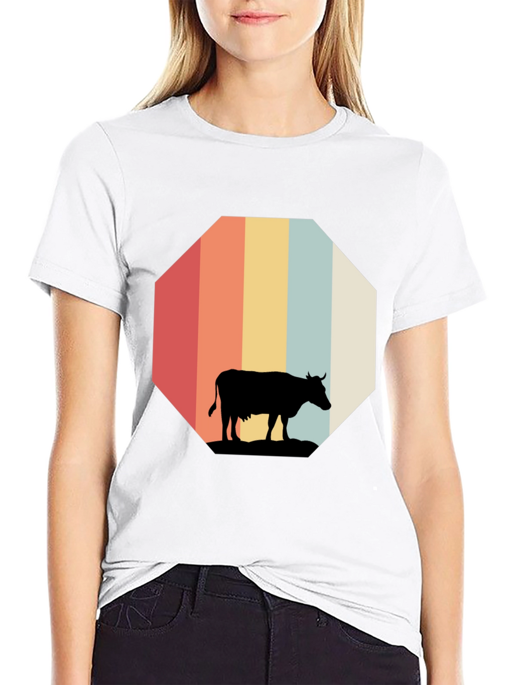 Retro Cow Graphic Tee