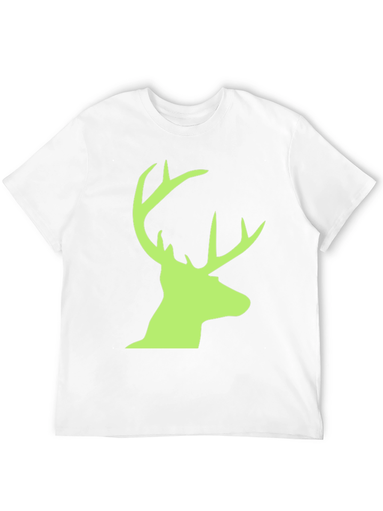 Deer Head Graphic Tee - Black Casual T-Shirt