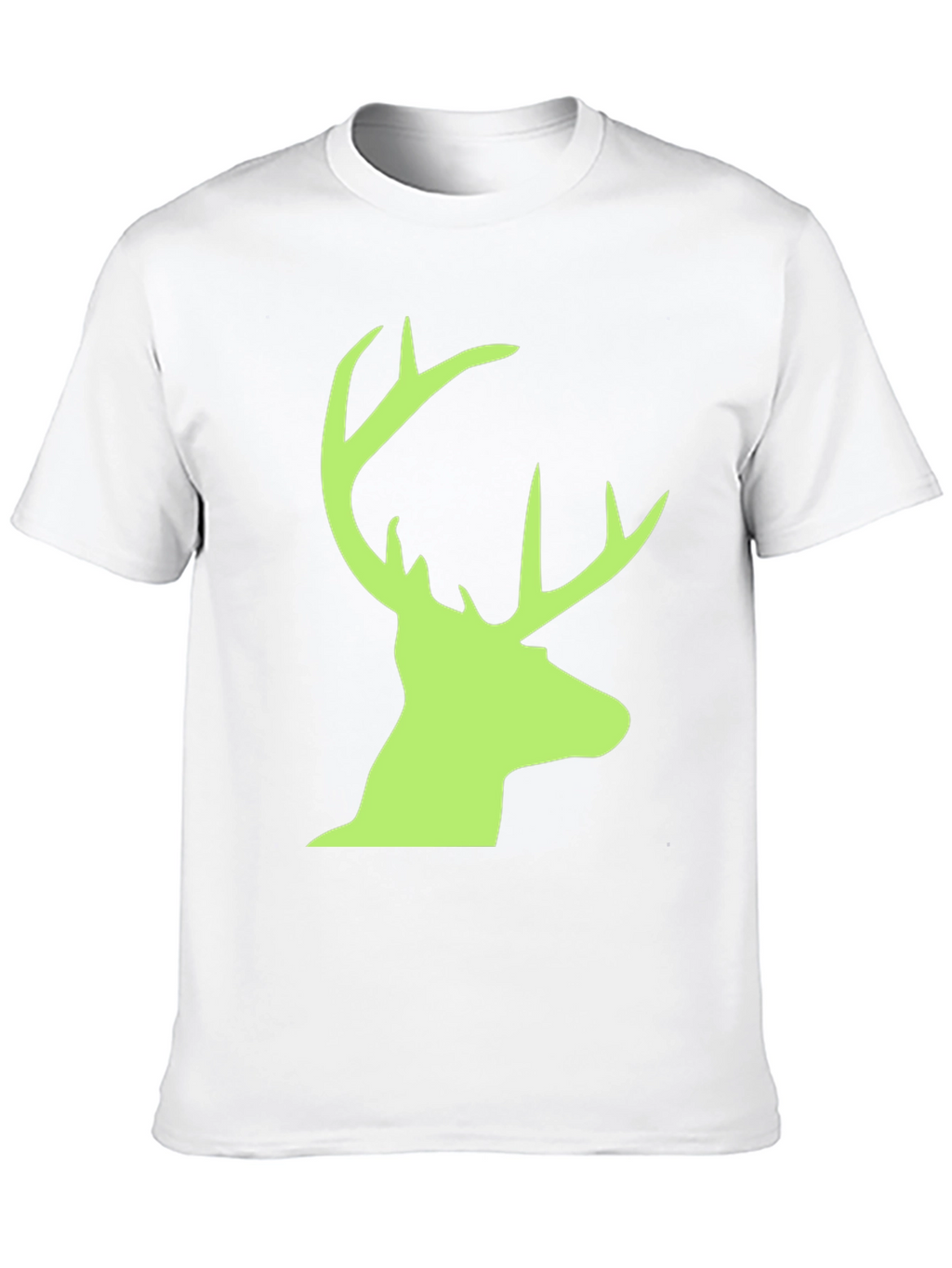 Deer Head Graphic Tee - Black Casual T-Shirt
