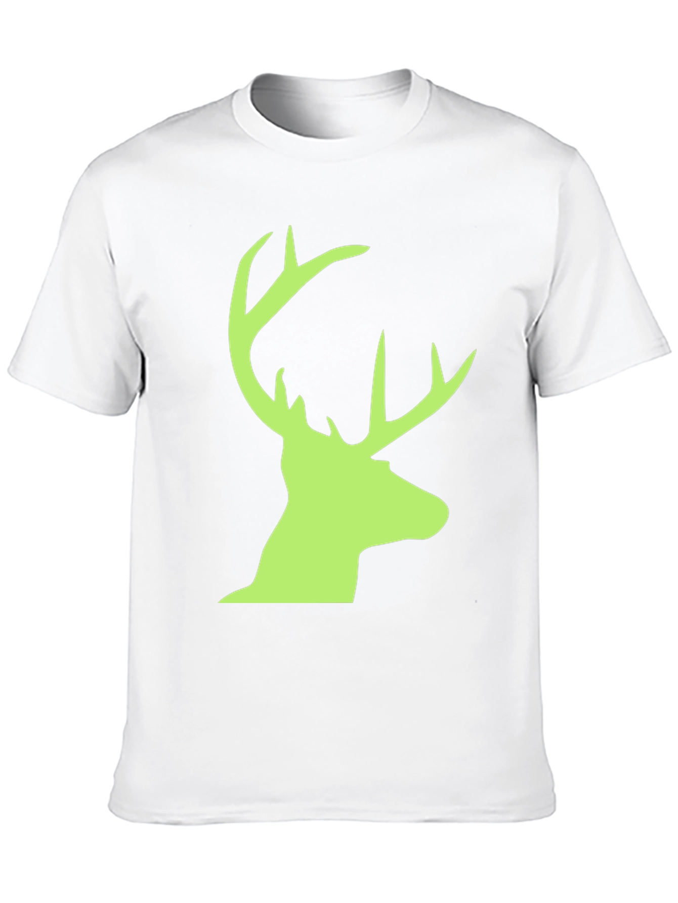 Deer Head Graphic Tee - Black Casual T-Shirt