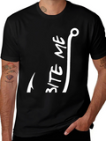 Bite Me Fish Hook Graphic T-Shirt
