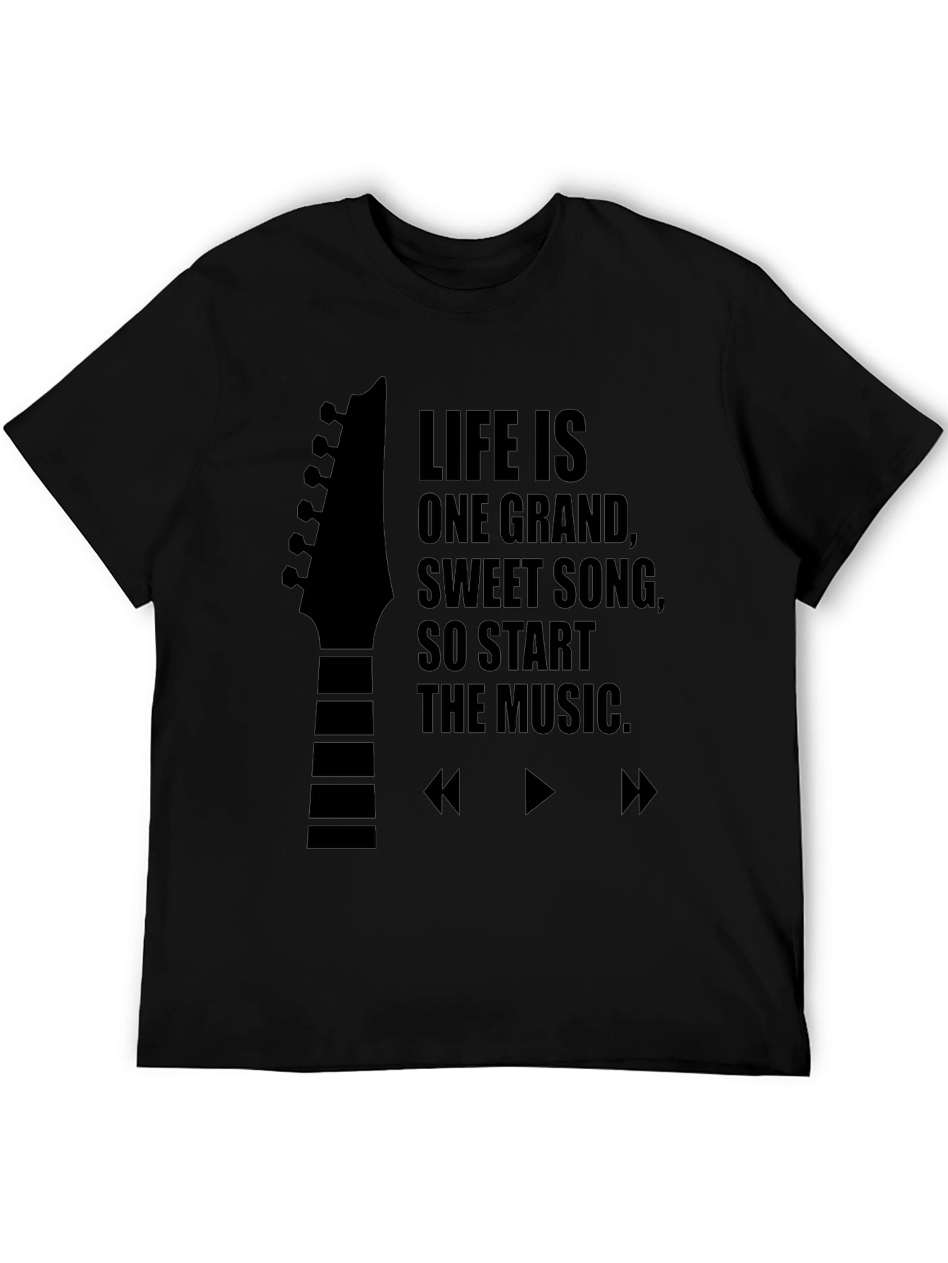 Life is Music Black T-Shirt
