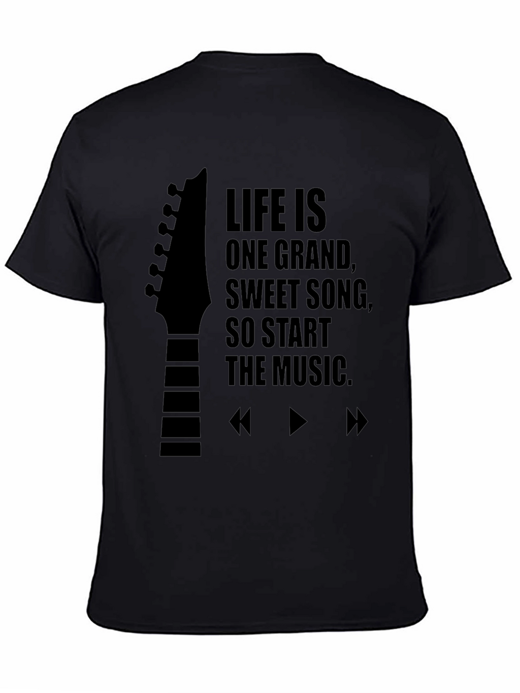 Life is Music Black T-Shirt