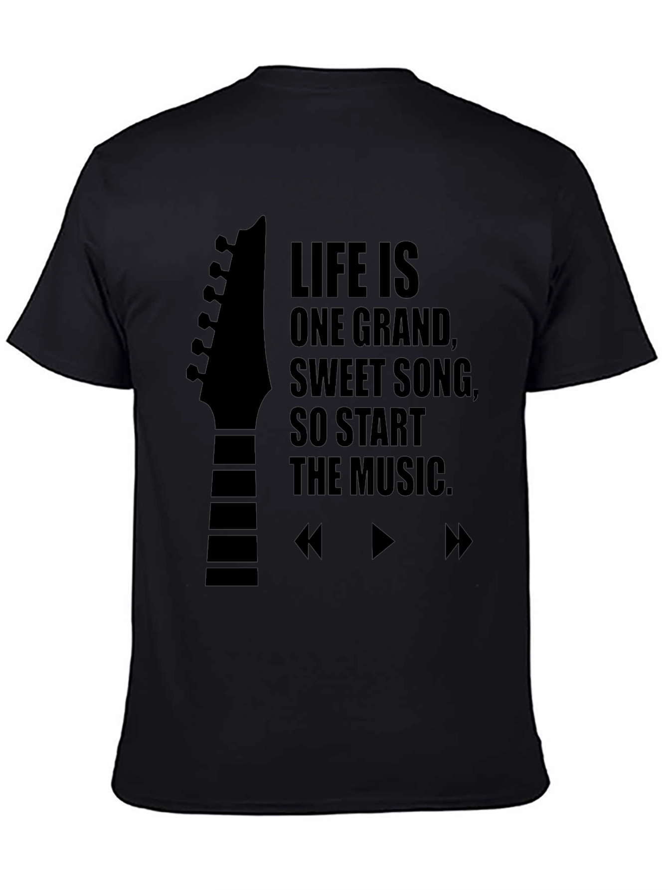 Life is Music Black T-Shirt