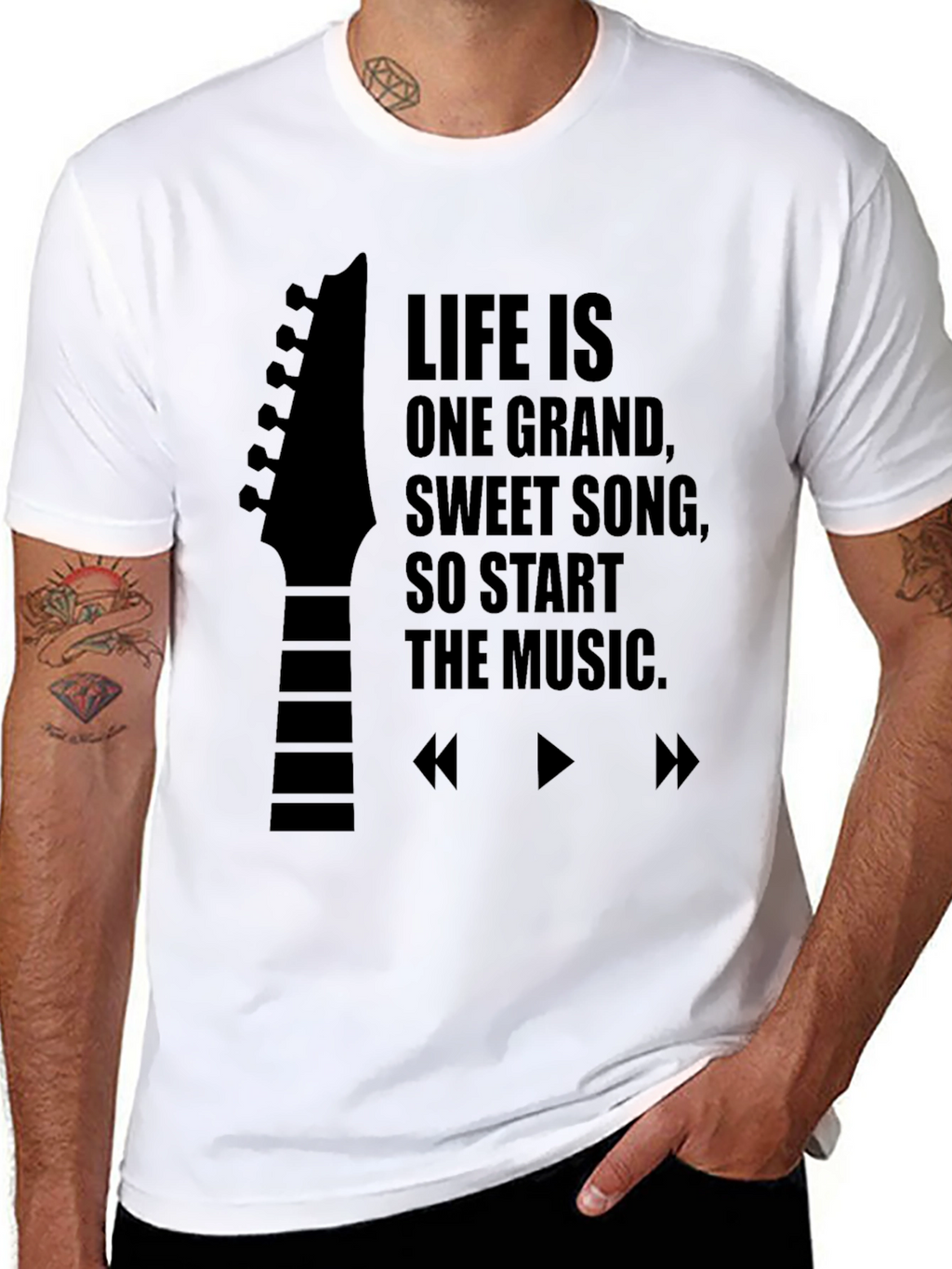 Life is Music Black T-Shirt