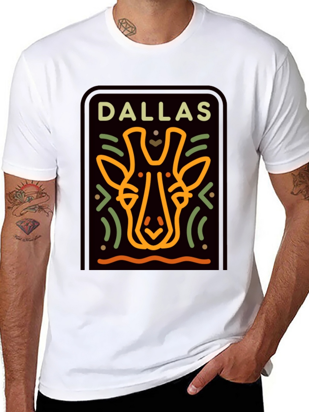 Dallas Giraffe T-Shirt - Graphic Print Tee