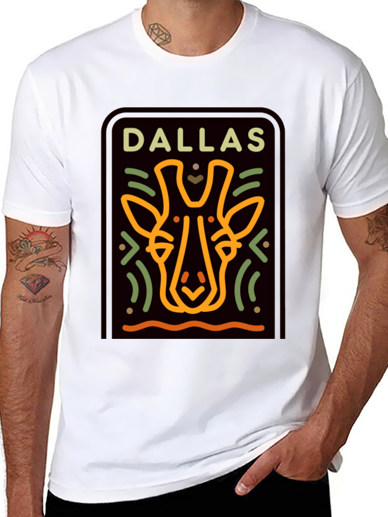 Dallas Giraffe T-Shirt - Graphic Print Tee