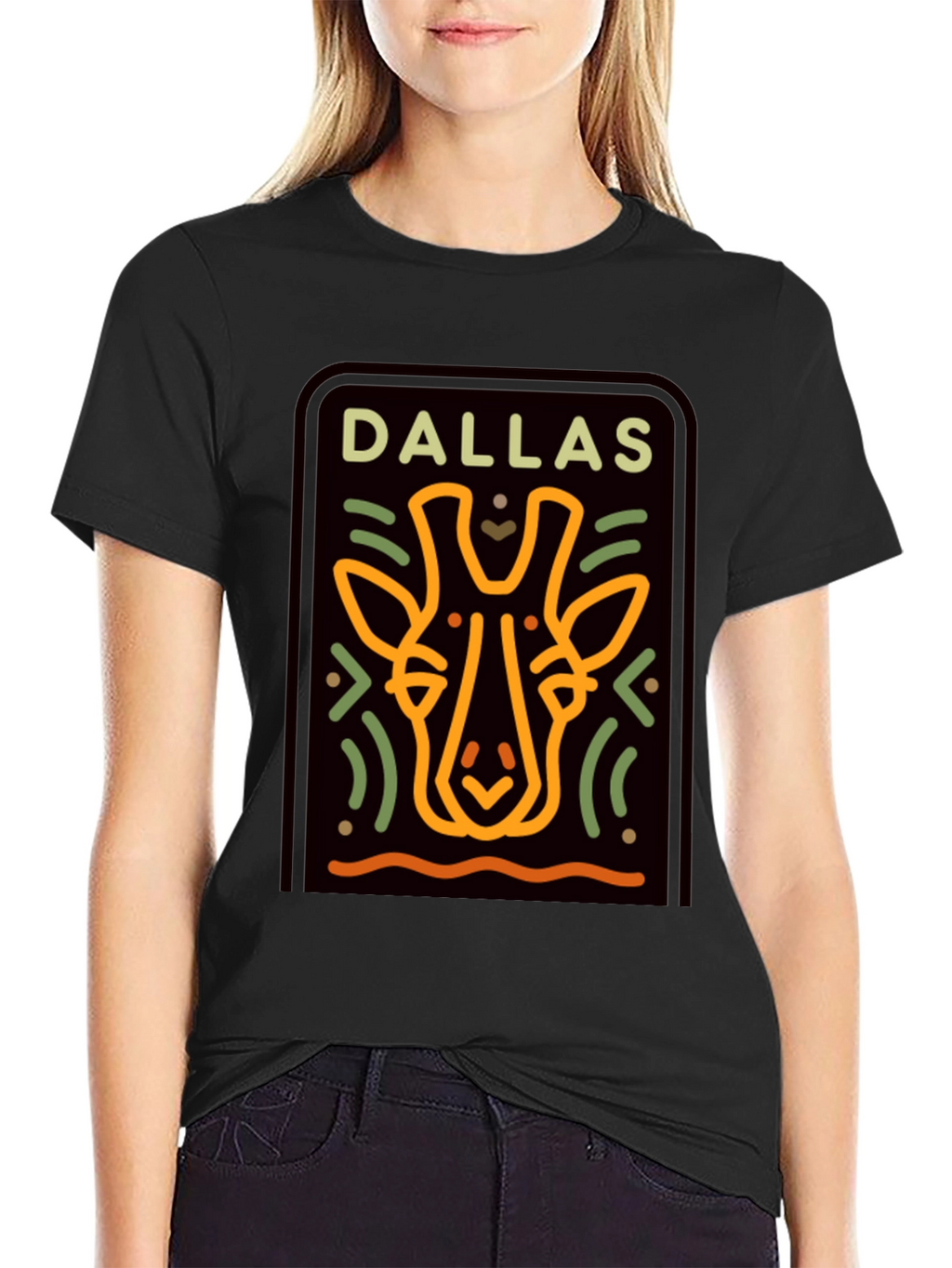 Dallas Giraffe T-Shirt - Graphic Print Tee