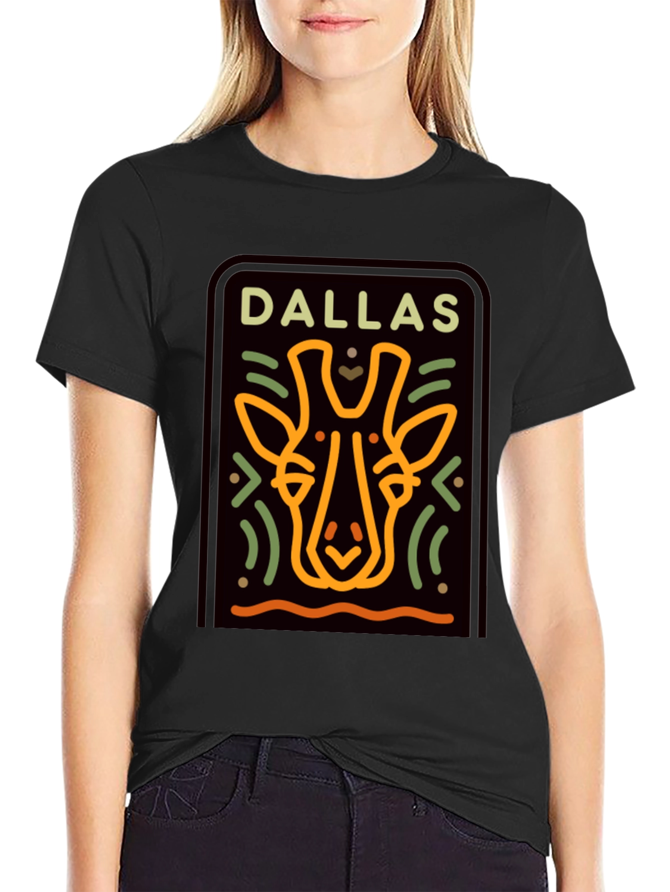 Dallas Giraffe T-Shirt - Graphic Print Tee
