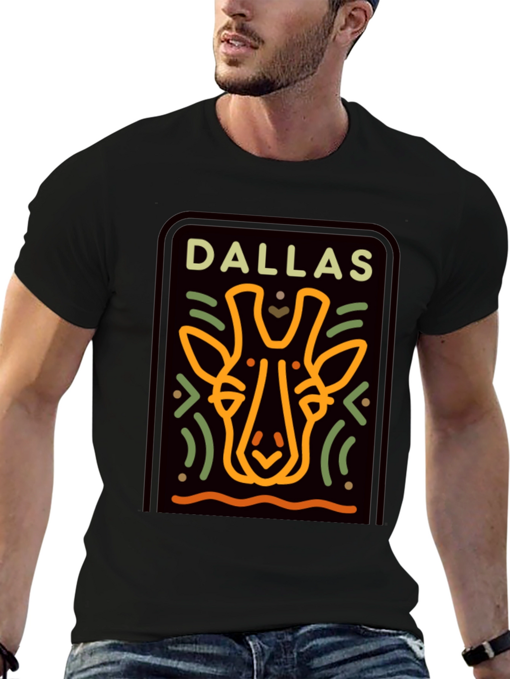 Dallas Giraffe T-Shirt - Graphic Print Tee
