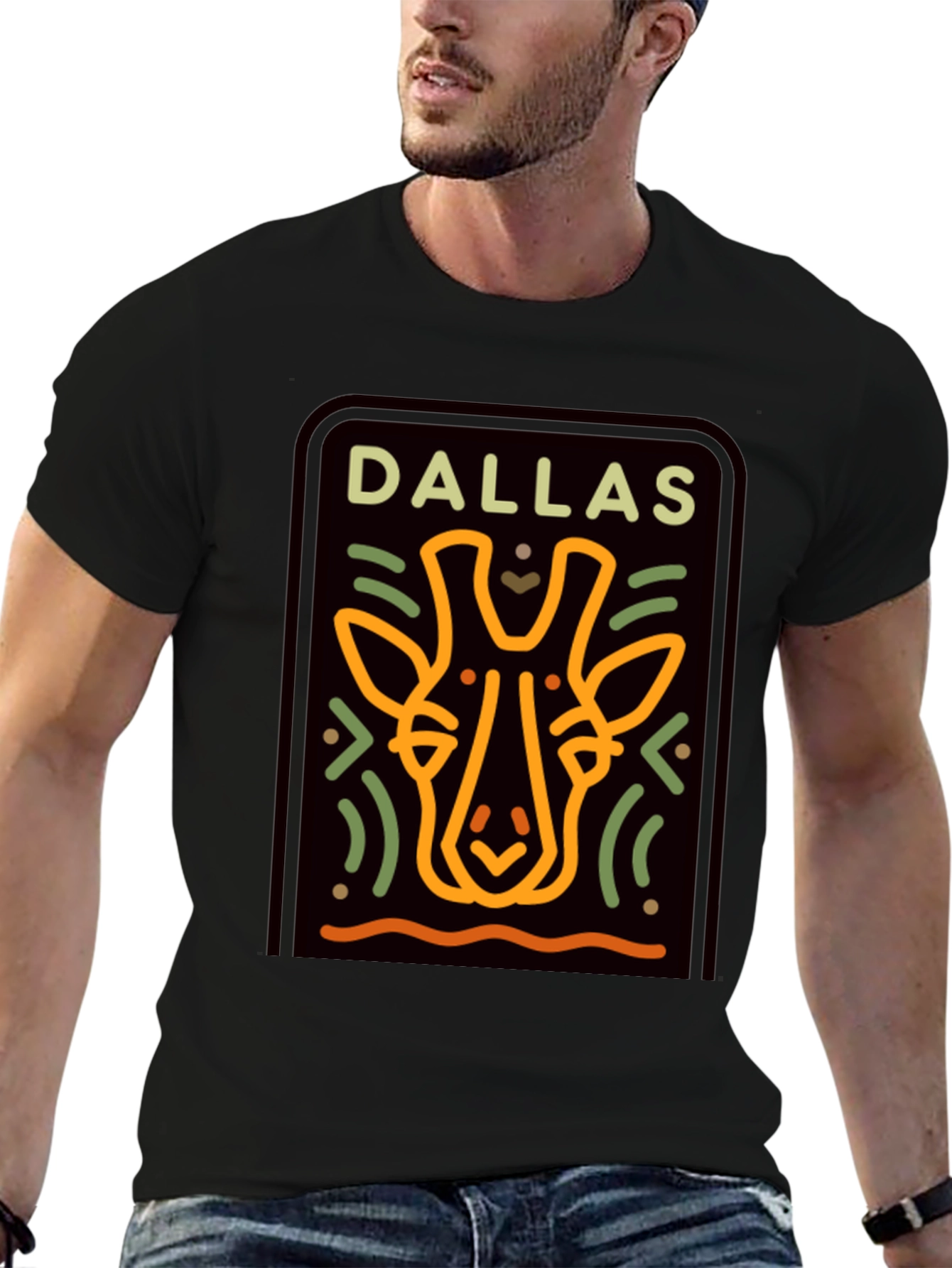 Dallas Giraffe T-Shirt - Graphic Print Tee