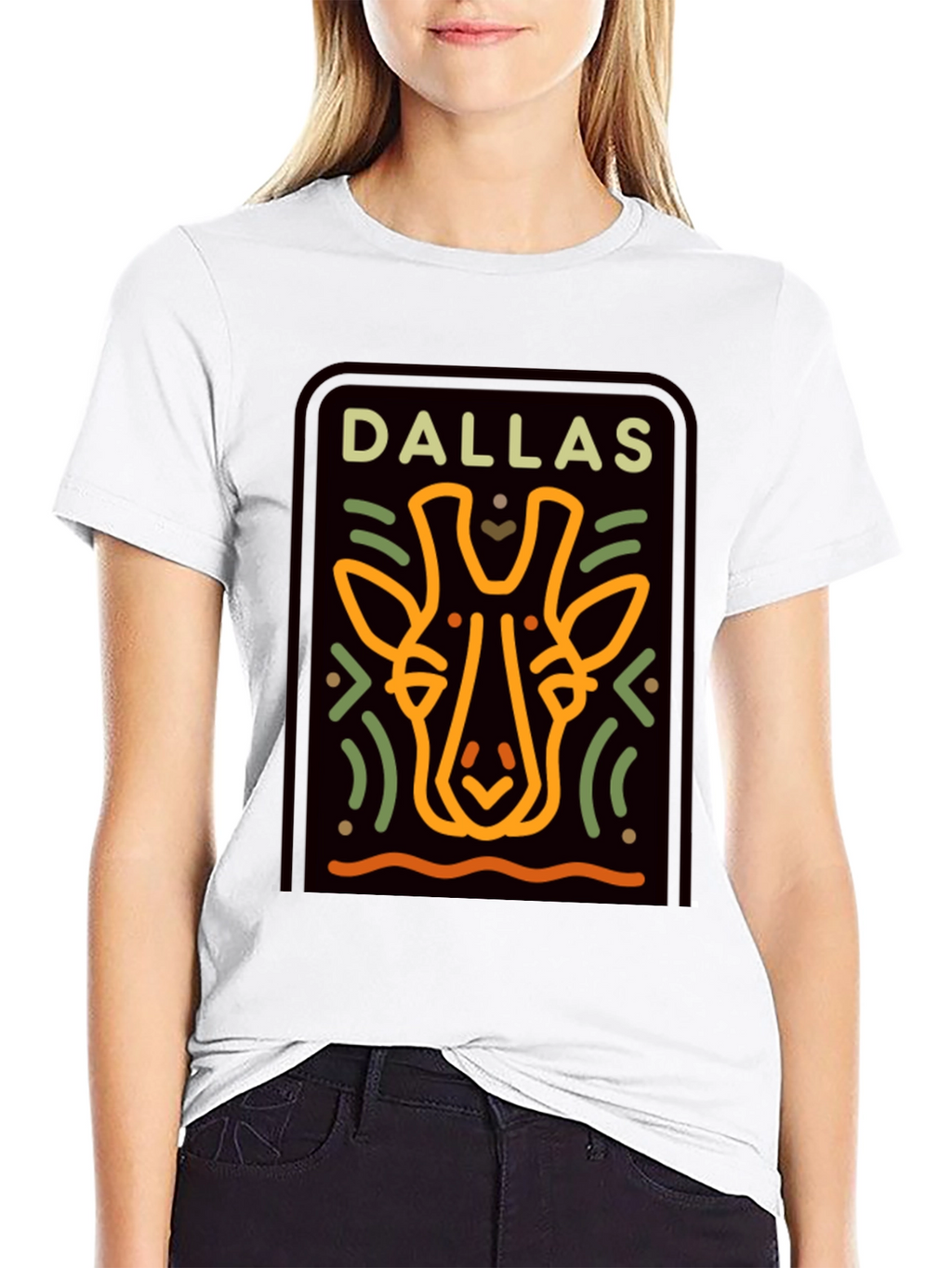 Dallas Giraffe T-Shirt - Graphic Print Tee