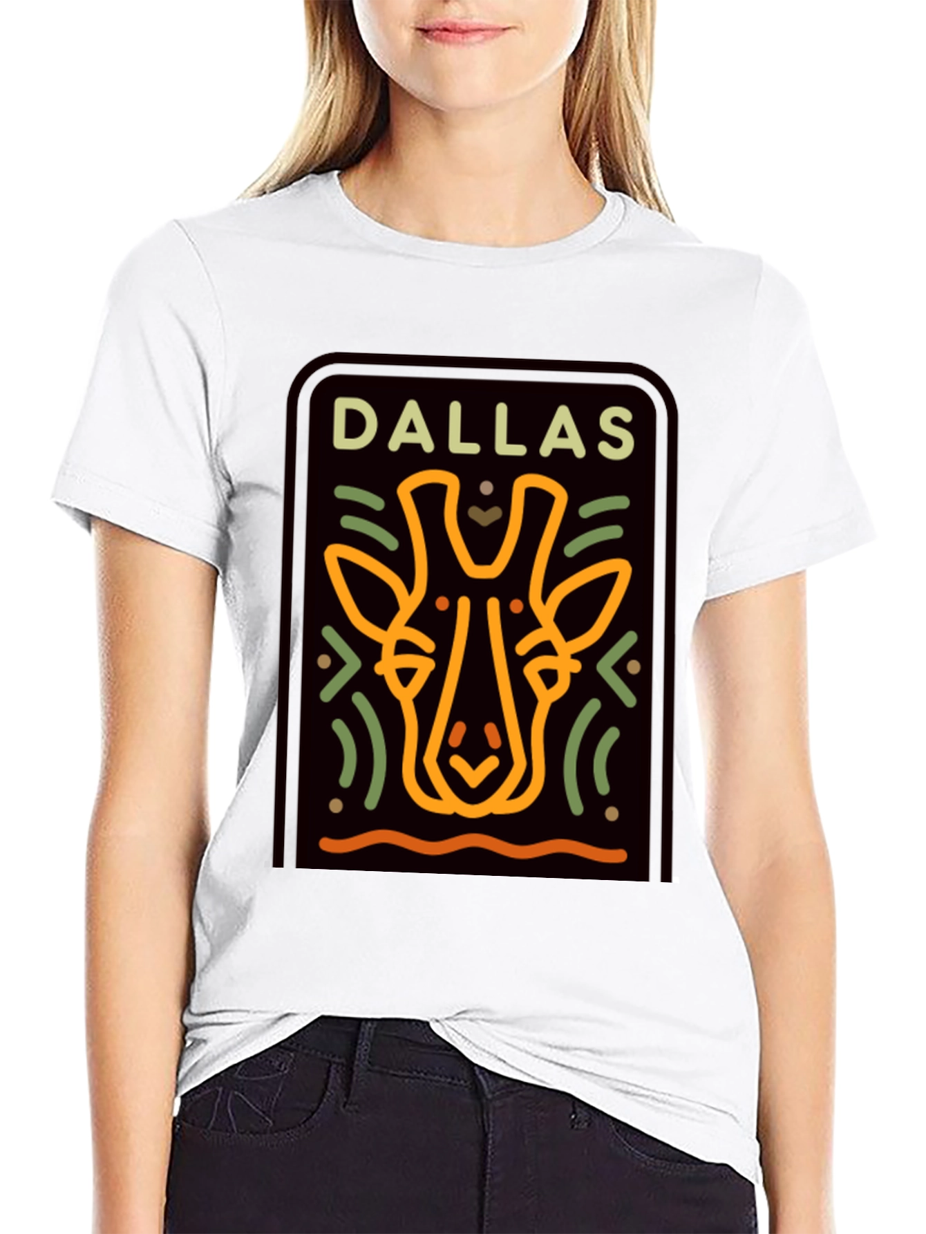 Dallas Giraffe T-Shirt - Graphic Print Tee