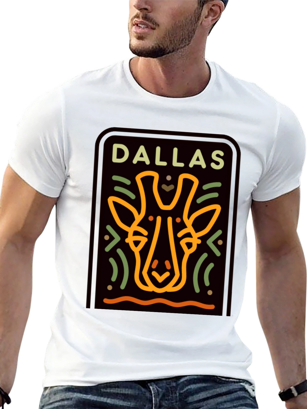 Dallas Giraffe T-Shirt - Graphic Print Tee