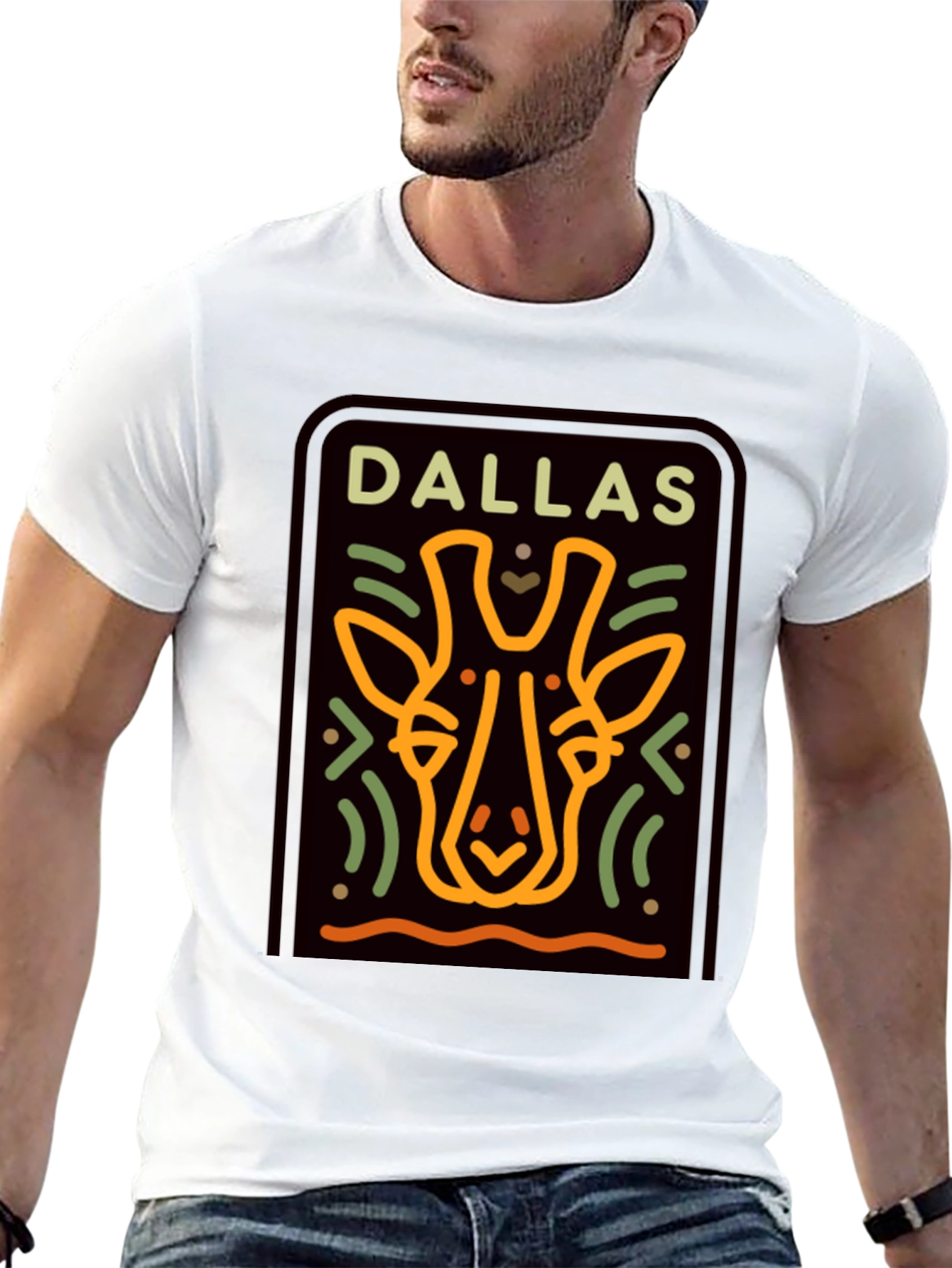 Dallas Giraffe T-Shirt - Graphic Print Tee