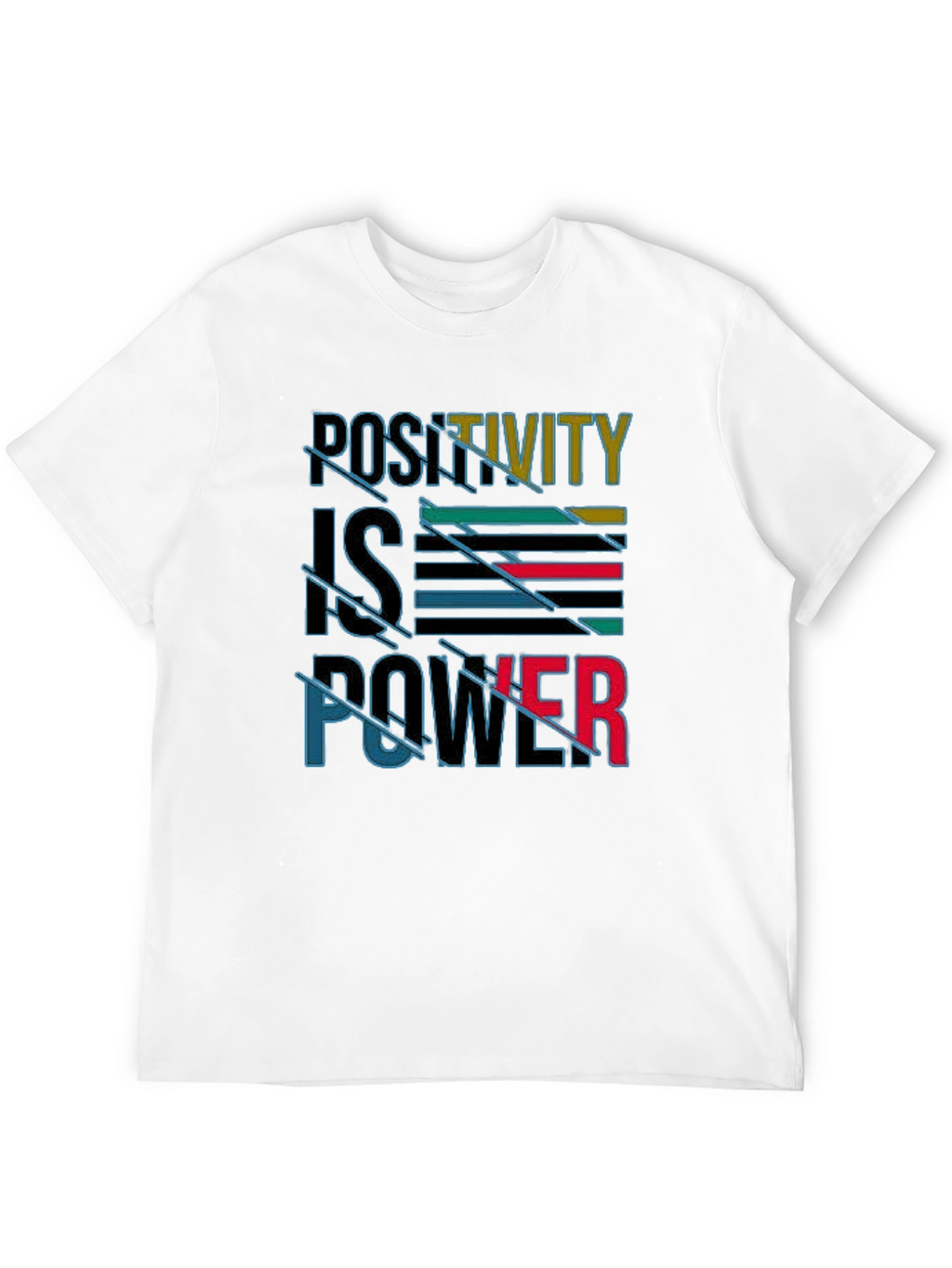 Positivity is Power Graphic Print Black T-Shirt
