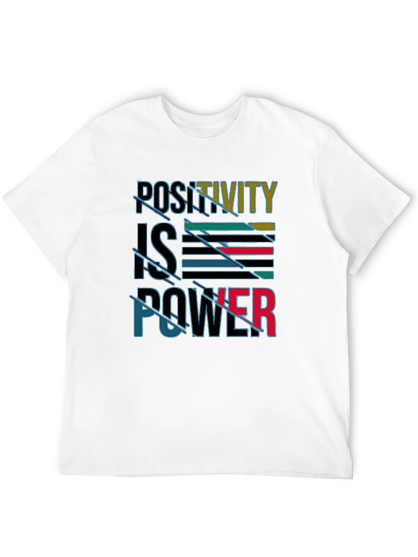 Positivity is Power Graphic Print Black T-Shirt