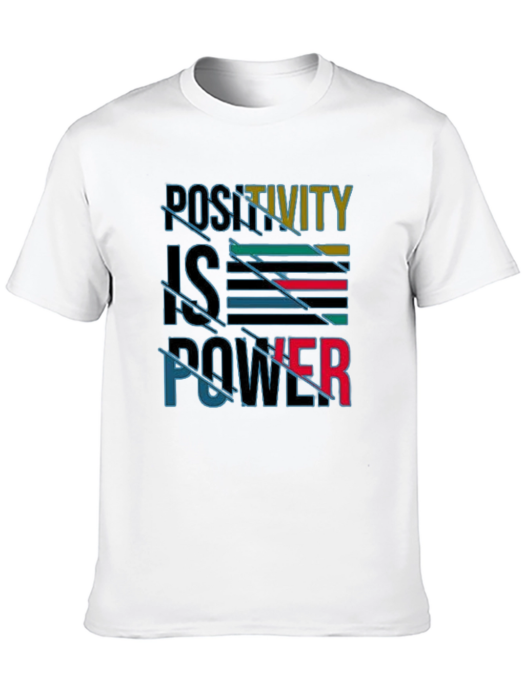 Positivity is Power Graphic Print Black T-Shirt