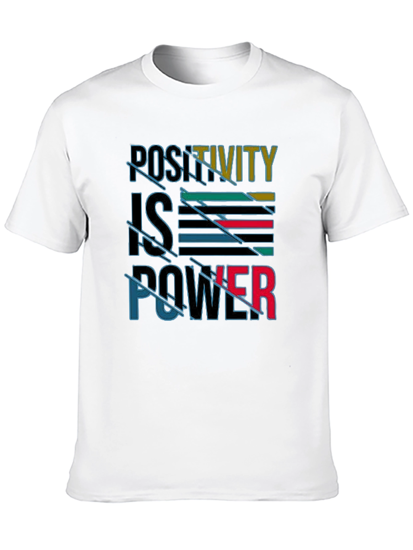 Positivity is Power Graphic Print Black T-Shirt