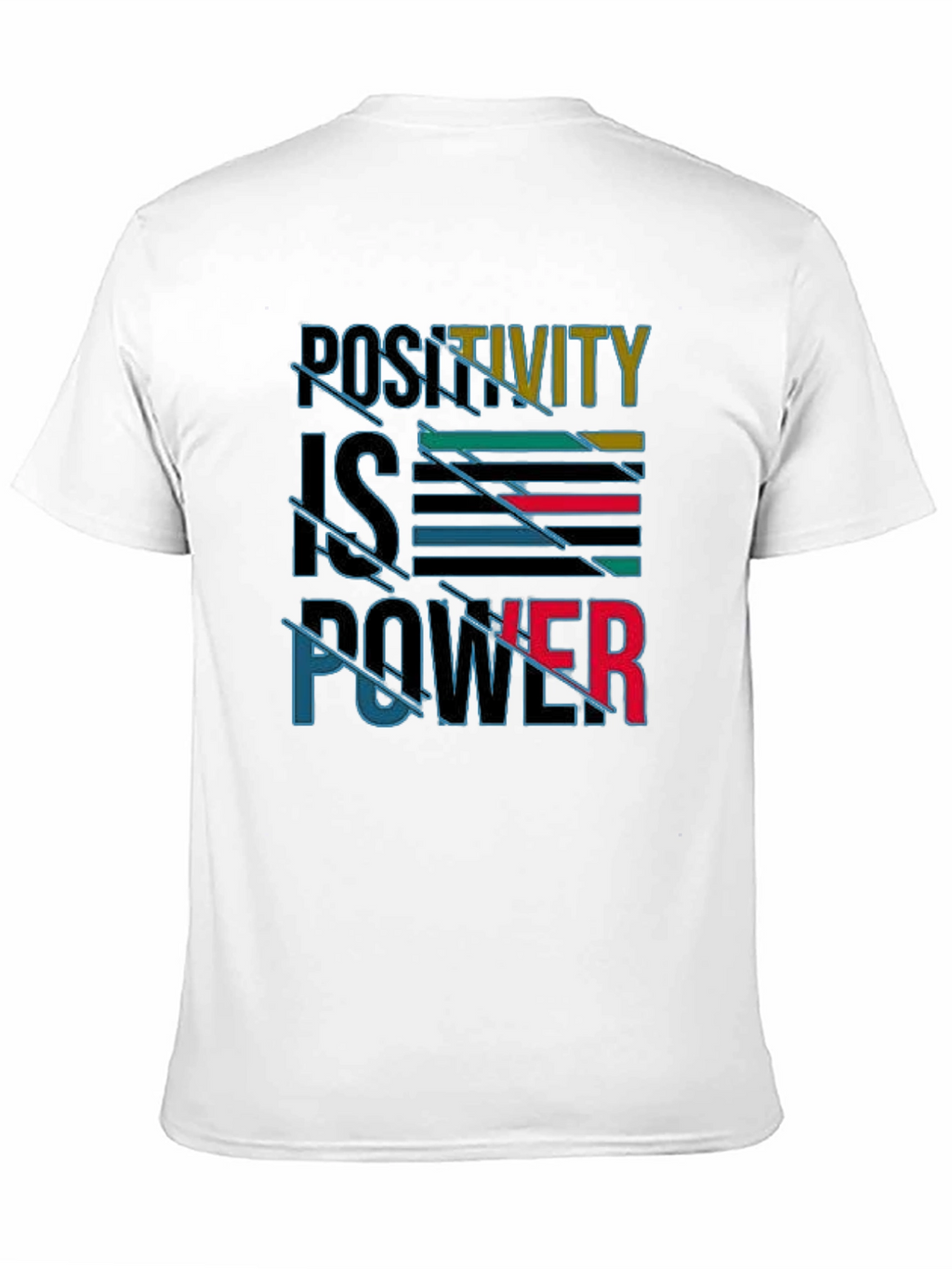 Positivity is Power Graphic Print Black T-Shirt