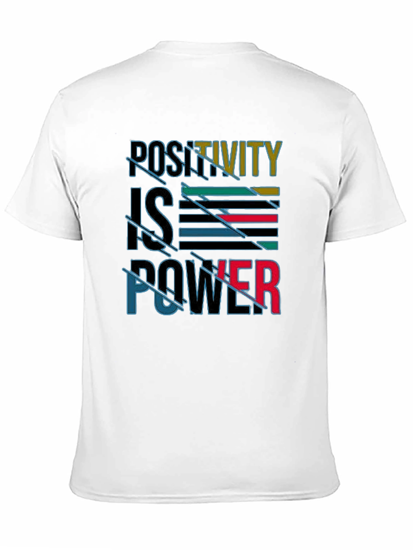 Positivity is Power Graphic Print Black T-Shirt