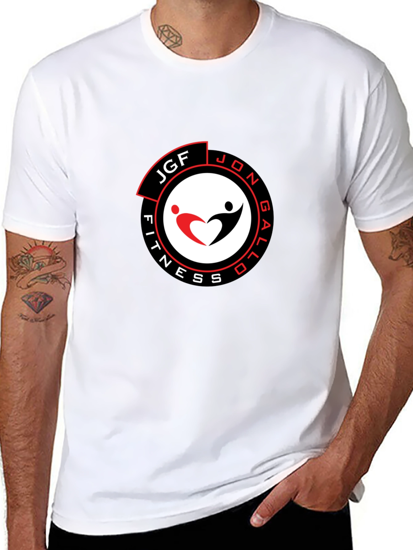 Mens Black JGF Fitness Graphic T-Shirt