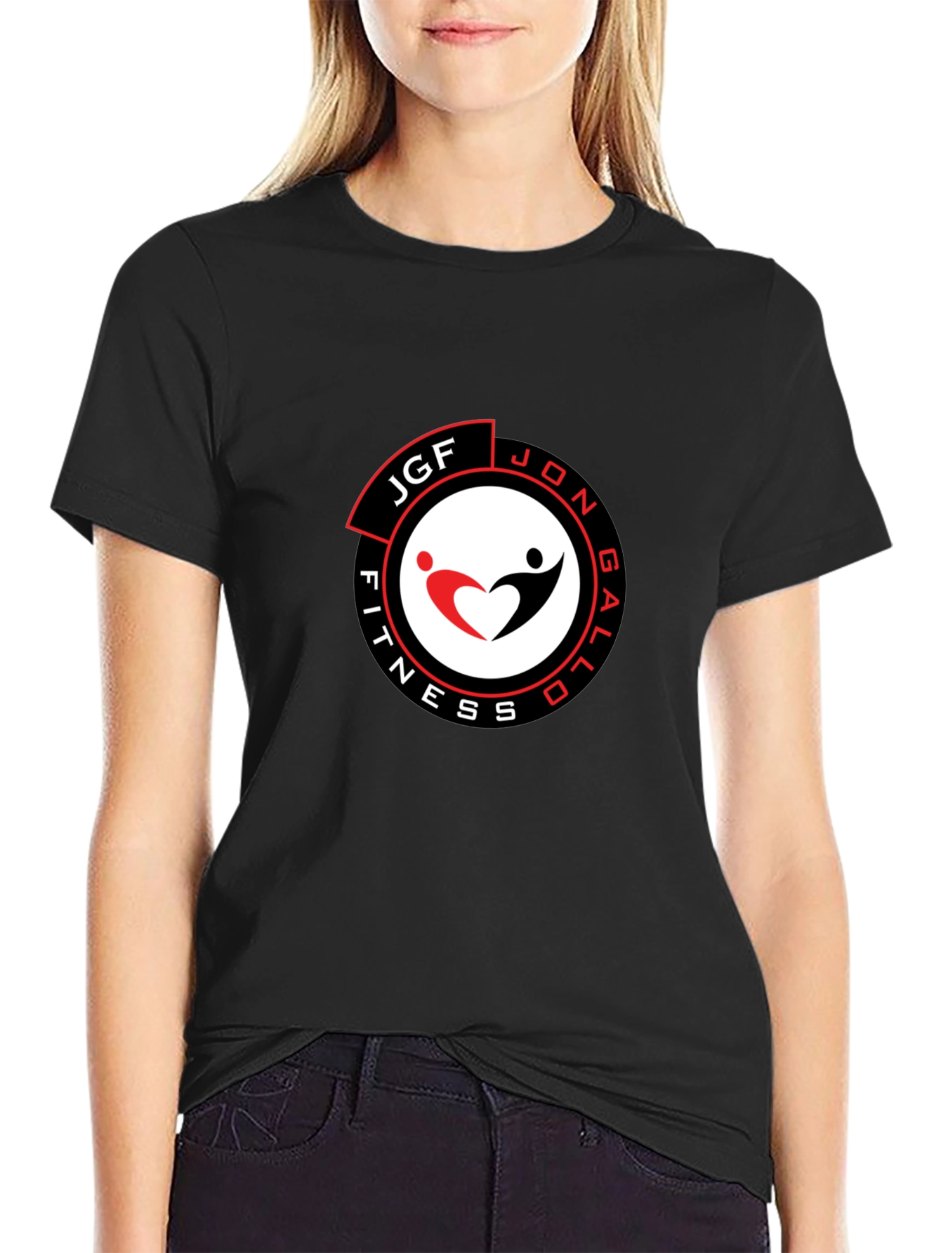 Mens Black JGF Fitness Graphic T-Shirt