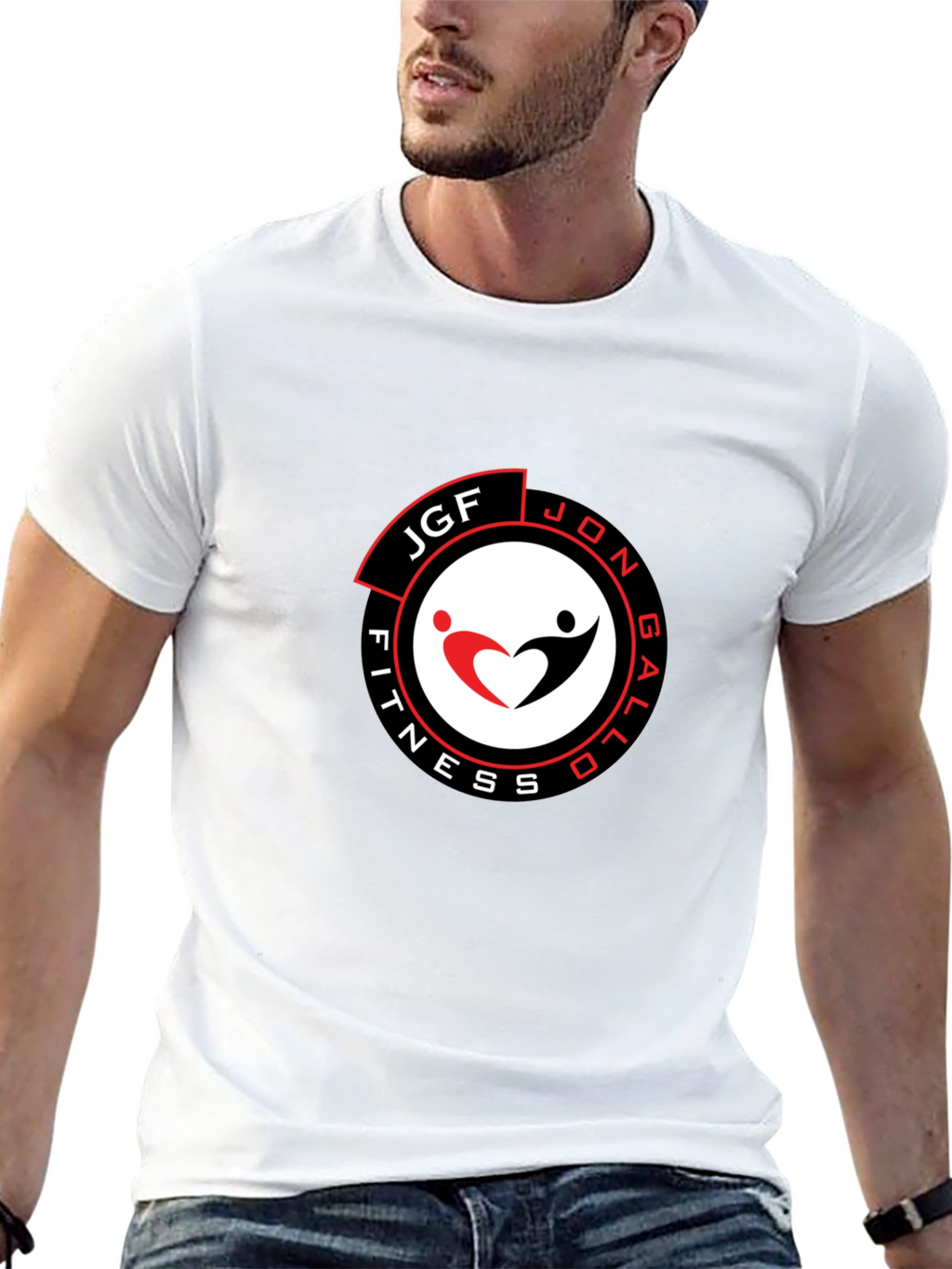 Mens Black JGF Fitness Graphic T-Shirt
