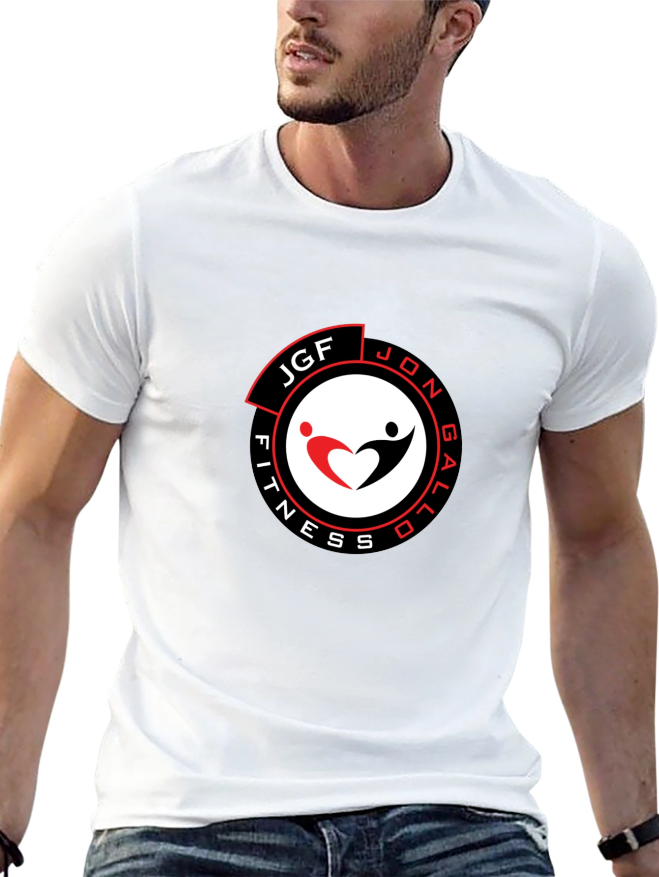 Mens Black JGF Fitness Graphic T-Shirt