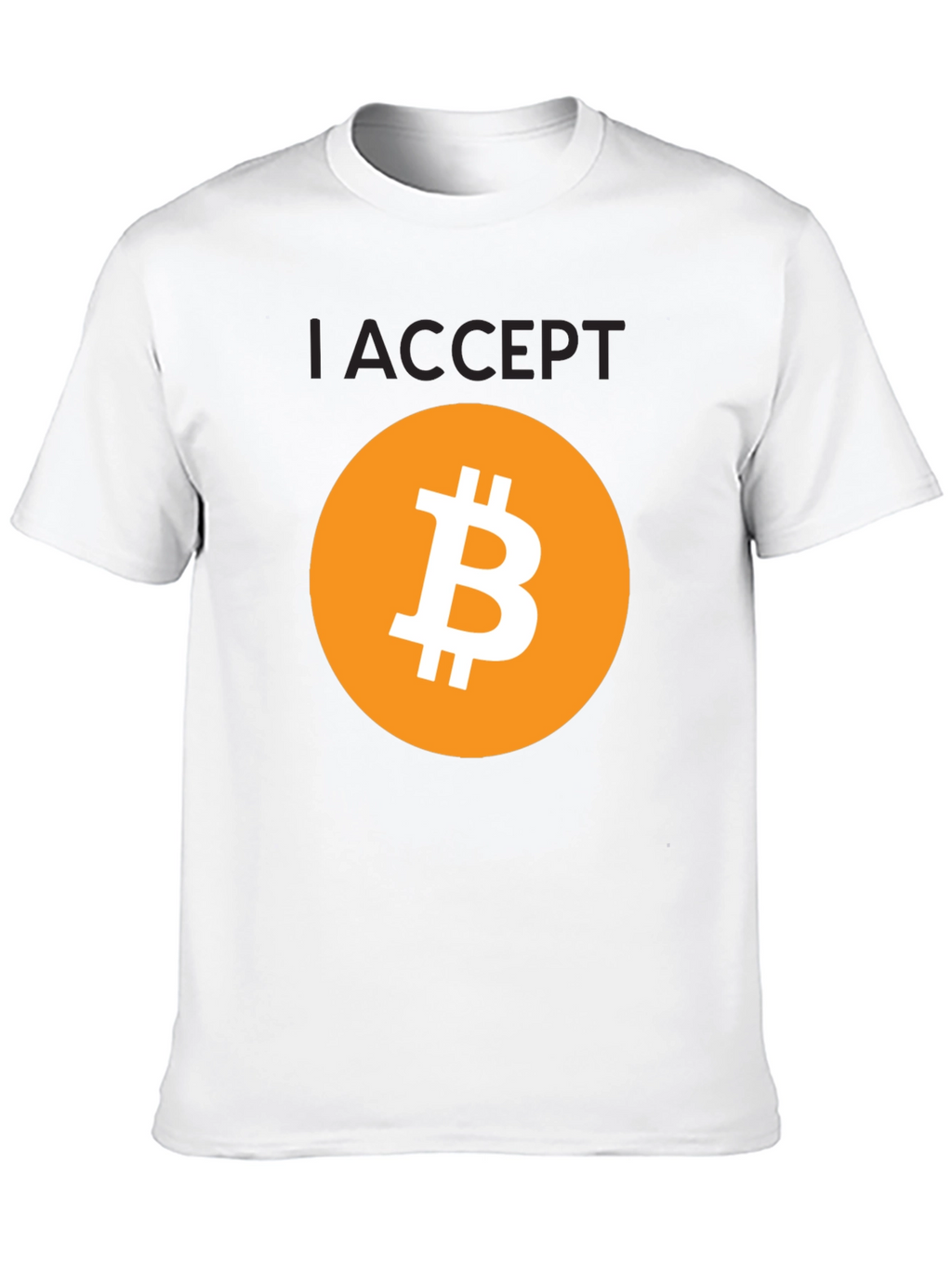 I Accept Bitcoin Black T-Shirt