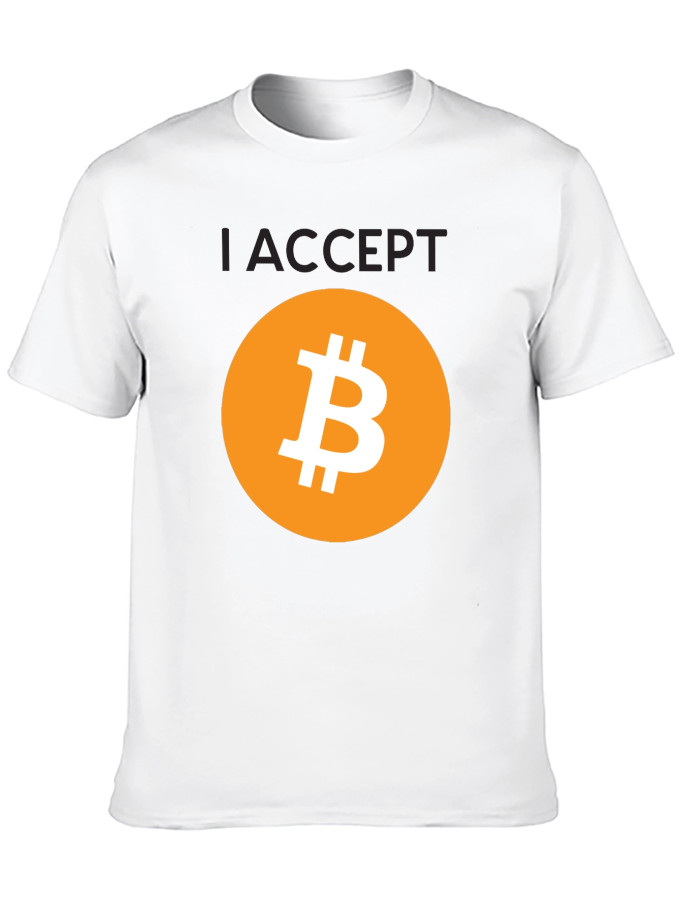 I Accept Bitcoin Black T-Shirt