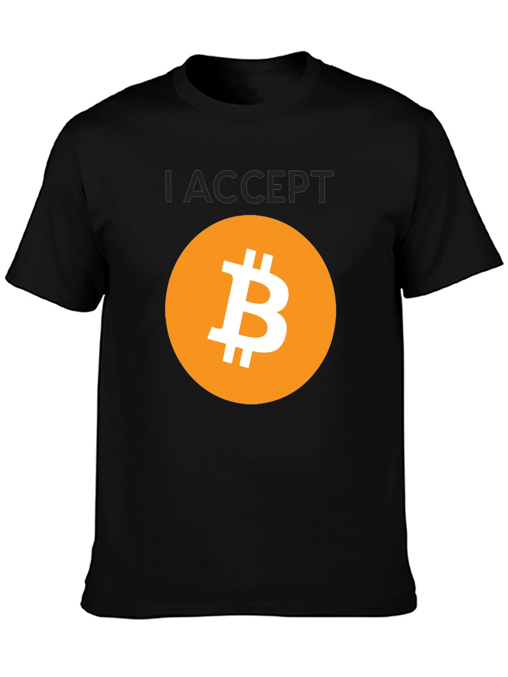 I Accept Bitcoin Black T-Shirt