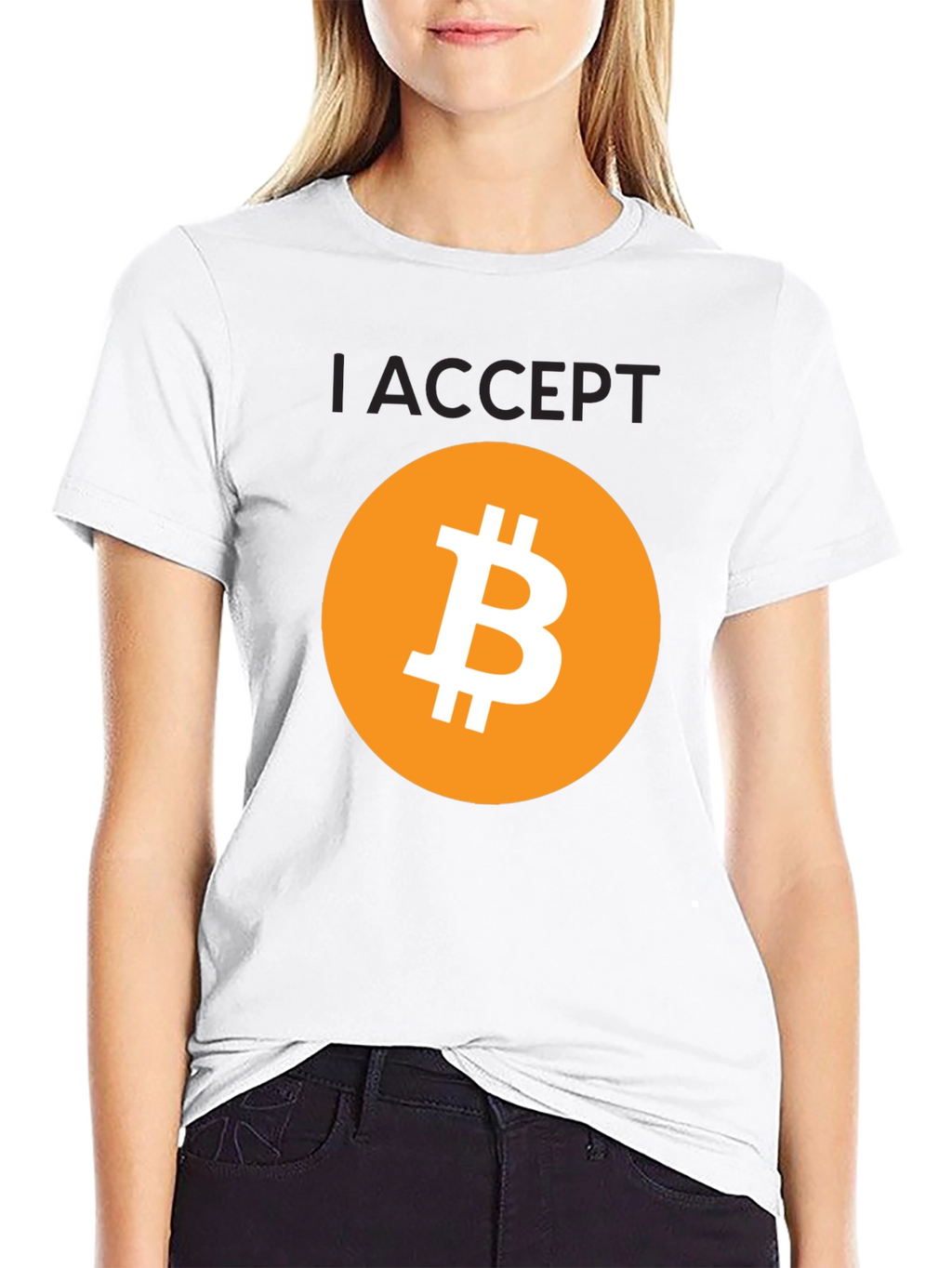 I Accept Bitcoin Black T-Shirt