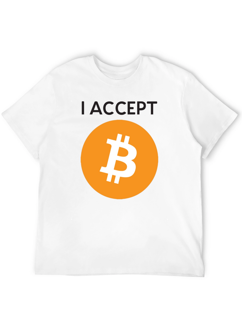 I Accept Bitcoin Black T-Shirt