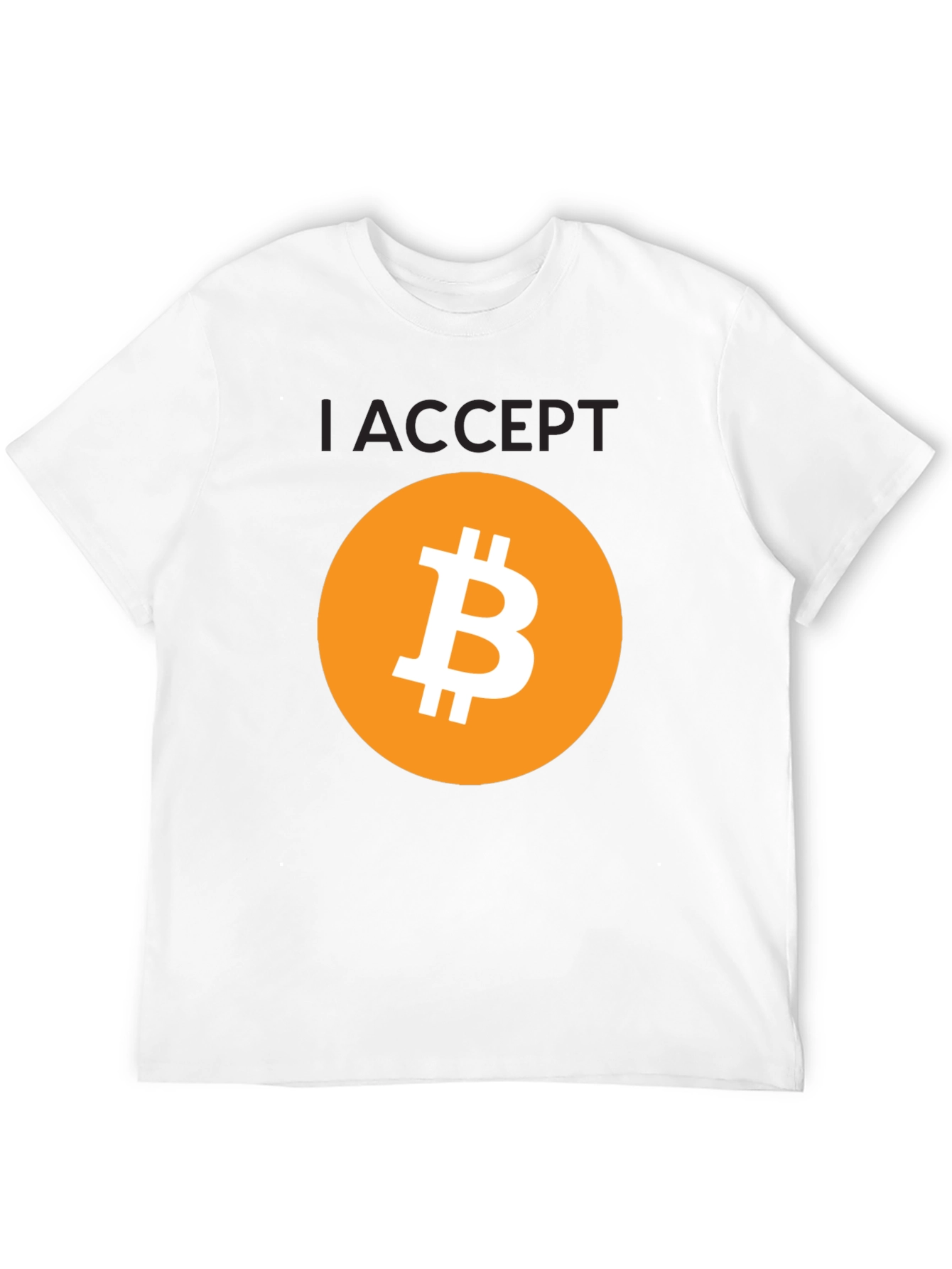 I Accept Bitcoin Black T-Shirt