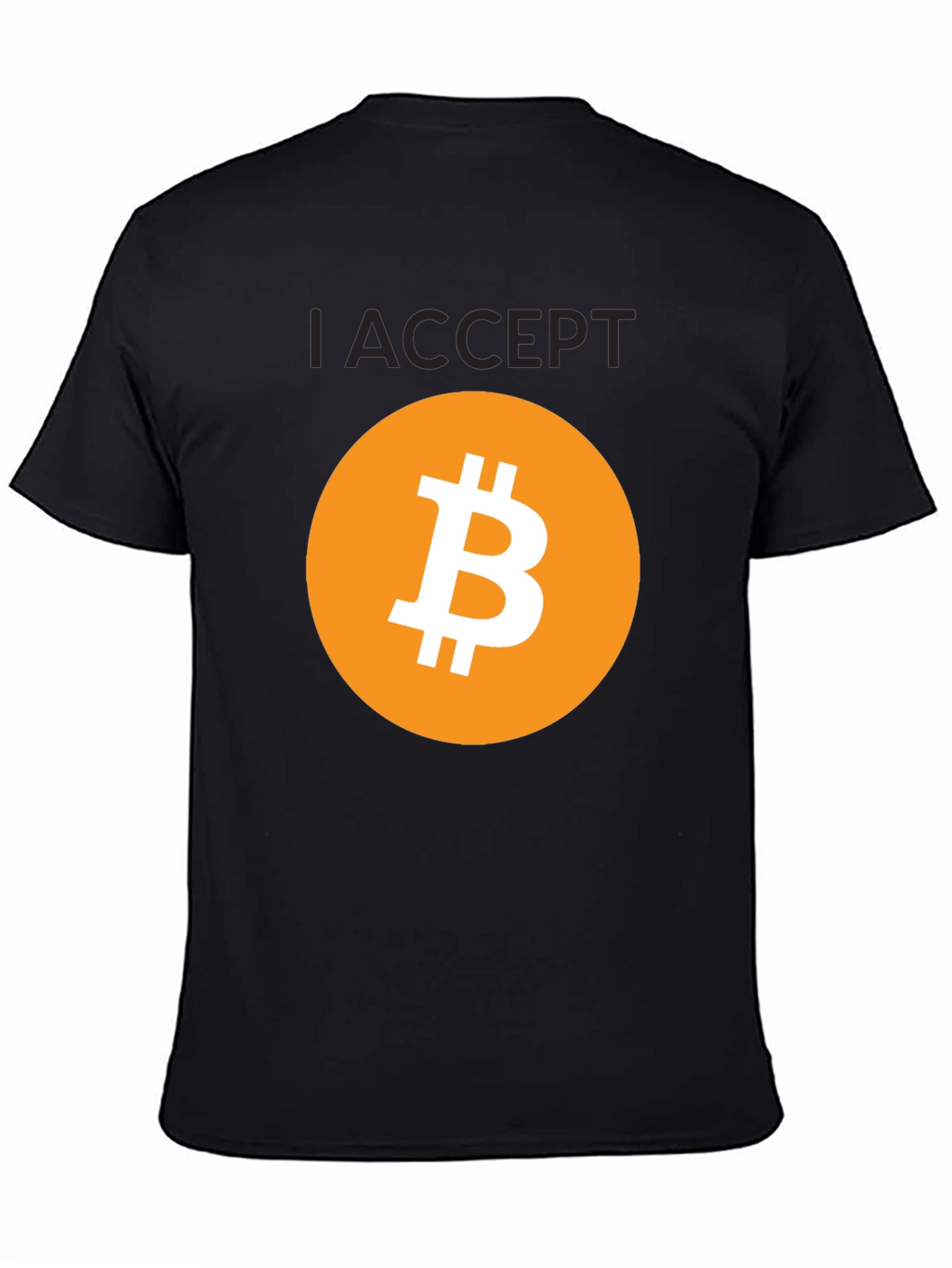I Accept Bitcoin Black T-Shirt