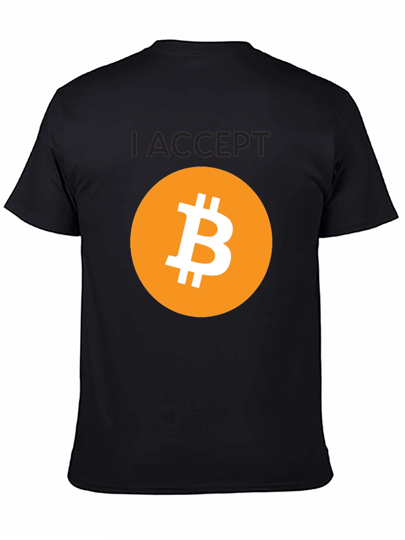 I Accept Bitcoin Black T-Shirt