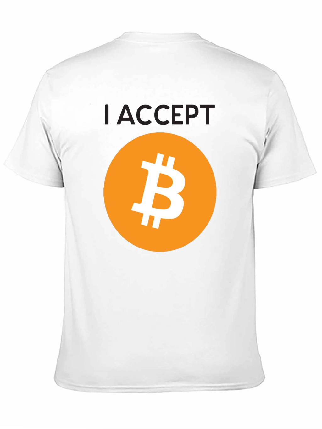 I Accept Bitcoin Black T-Shirt