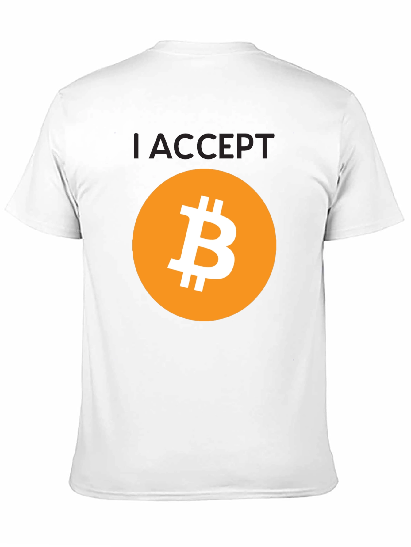I Accept Bitcoin Black T-Shirt