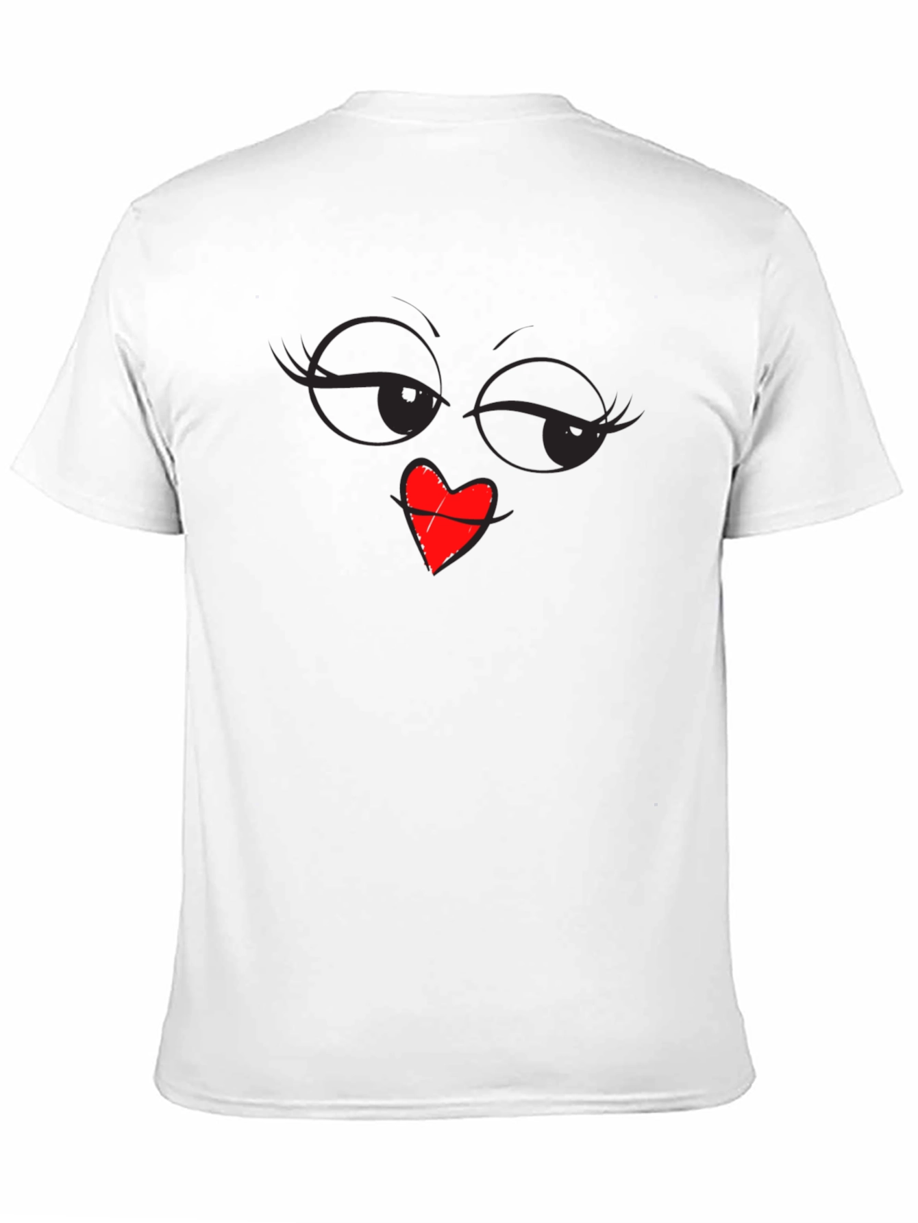Winking Face Heart Lips Graphic T-Shirt