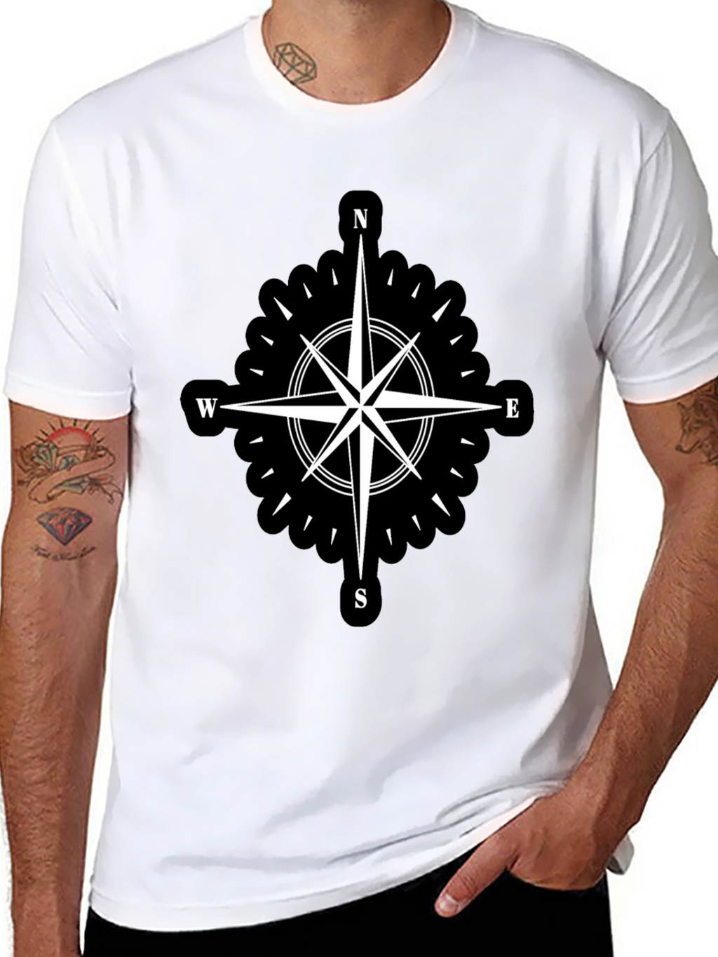 Compass Rose Black T-Shirt